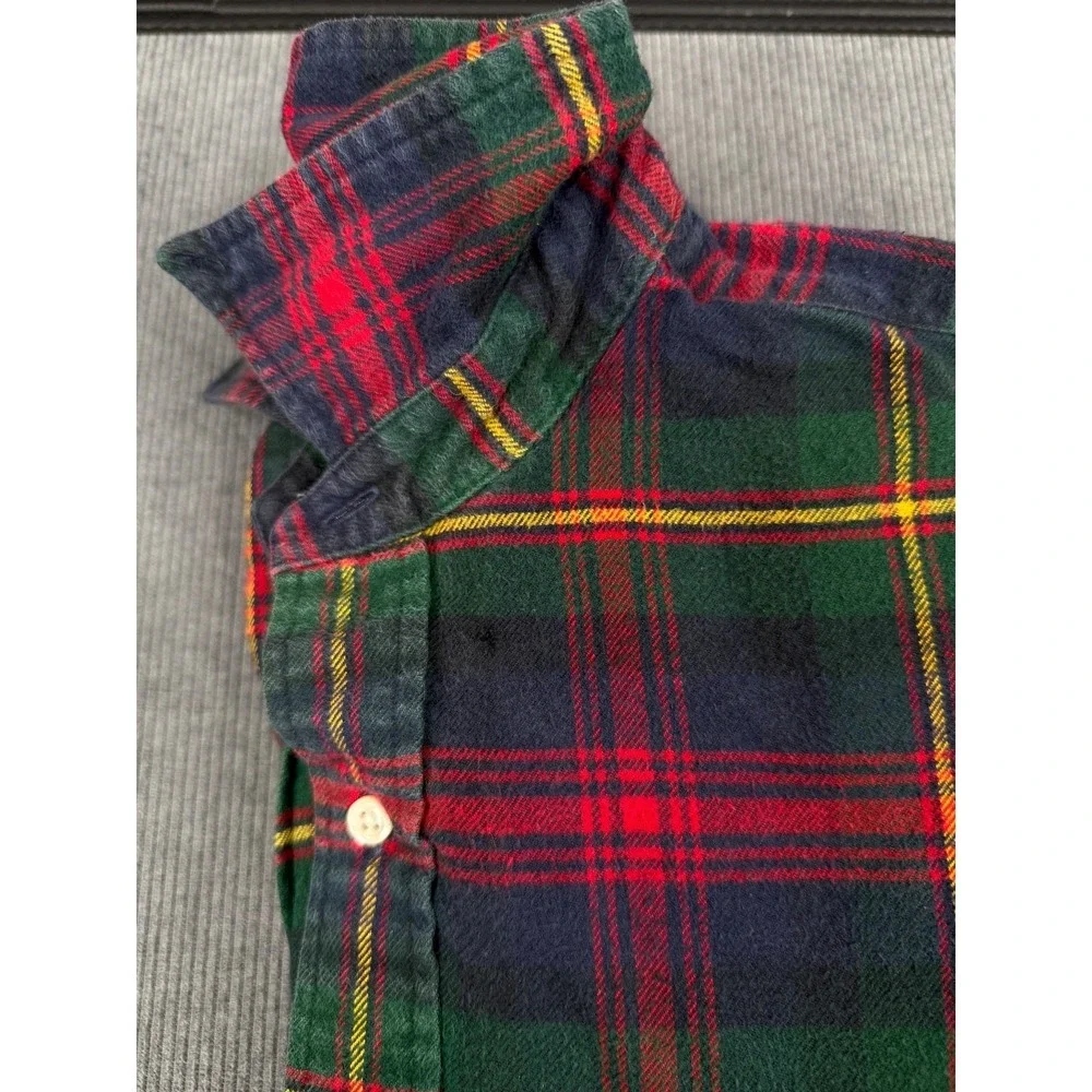 Vintage Polo Ralph Lauren shirt Mens Plaid Long Sleeve Button Down 2XL - Picture 4 of 6